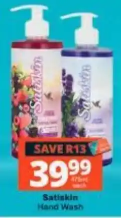 Checkers Satiskin Hand Wash offer