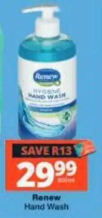 Checkers Renew Hand Wash offer