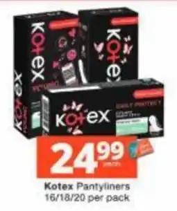 Checkers Kotex Pantyliners offer