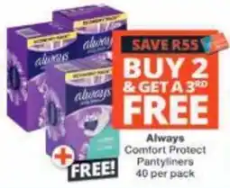 Checkers Always Comfort Protect Pantyliners offer