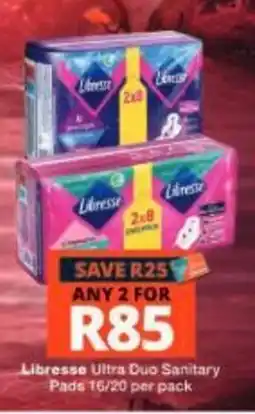 Checkers Libresse Ultra Duo Sanitary Pads offer