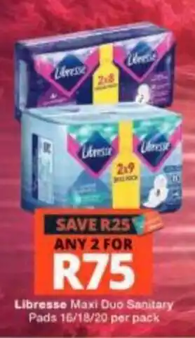 Checkers Libresse Maxi Duo Sanitary Pads offer
