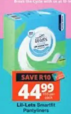 Checkers Lil-Lets Smartfit Pantyliners offer