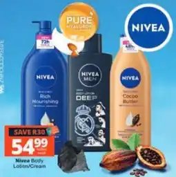 Checkers Nivea Body Lotion/Cream offer