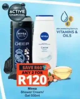 Checkers Nivea Shower Cream/Gel offer