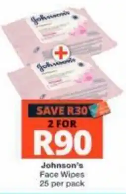 Checkers Johnson's Face Wipes offer
