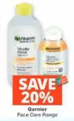 Checkers Garnier Face Care Range offer