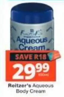 Checkers Reitzer's Aqueous Body Cream offer
