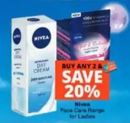 Checkers Nivea Face Care Range for Ladies offer