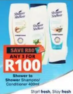 Checkers Shower to Shower Shampoo/Conditioner offer