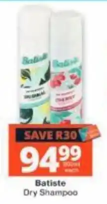 Checkers Batiste Dry Shampoo offer
