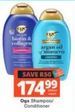 Checkers Ogx Shampoo/Conditioner offer