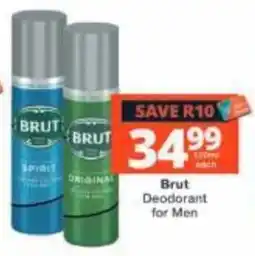 Checkers Brut Deodorant for Men offer
