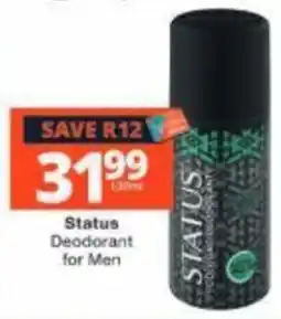 Checkers Status Deodorant for Men offer