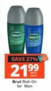 Checkers Brut Roll-On for Men offer