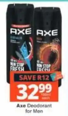 Checkers Axe Deodorant for Men offer