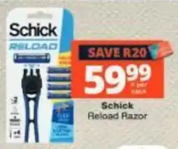 Checkers Schick Reload Razor offer