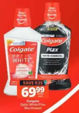 Checkers Colgate Optic White/Plax Mouthwash offer