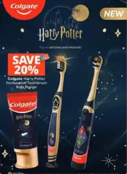 Checkers Colgate Harry Potter Toothpaste/Toothbrush Kids Range offer