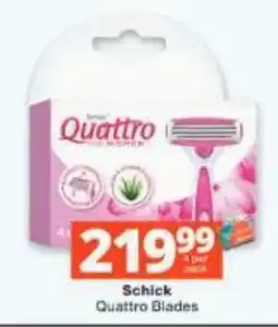 Checkers Schick Quattro Blades offer
