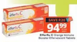 Checkers Efferflu C Orange Immune Booster Effervescent Tablets offer