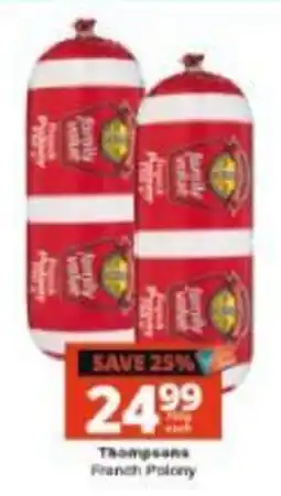 Checkers Thompsons French Poltery offer