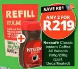 Checkers Hyper Nescafe Classic Instant Coffee offer