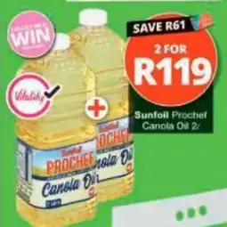 Checkers Hyper Sunfoil Prochef Canola Oil offer