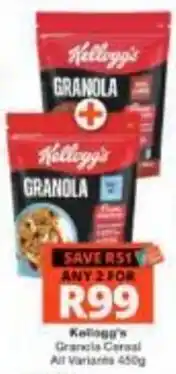 Checkers Hyper Kellogg's Granola offer