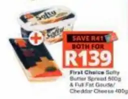 Checkers Hyper First Choice Solly Butter Spread & Full Fat Gouda/Cheddar Cheese offer