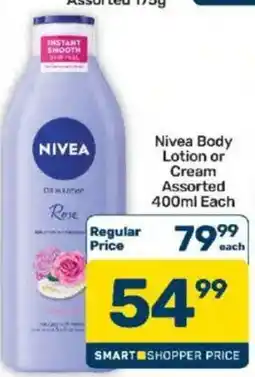 Pick n Pay Nivea Body Lotion or Cream Assorted offer