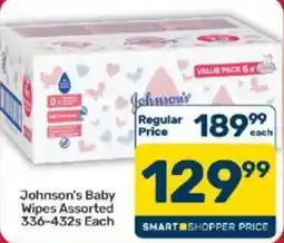 Pick n Pay Johnson's Baby Wipes Assorted offer