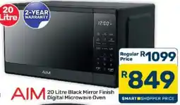Pick n Pay AIM 20 Litre Black Mirror Finish Digital Microwave Oven offer