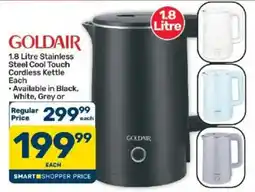 Pick n Pay GOLDAIR 1.8 Litre Stainless Steel Cool Touch Cordless Kettle offer