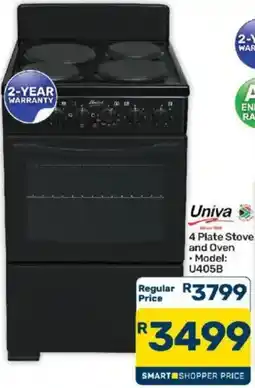 Pick n Pay Univa 4 Plate Stove and Oven offer