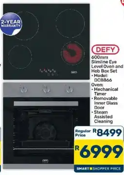 Pick n Pay DEFY 600mm Slimline Eye Level Oven and Hob Box Set offer