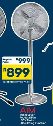 Pick n Pay AIM 40cm Silver Pedestal Fan offer