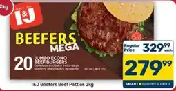 Pick n Pay I&J Beefers Beef Patties offer