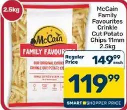 Pick n Pay McCain Family Favourites Crinkle Cut Potato Chips 11mm offer