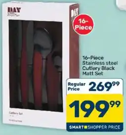 Pick n Pay 16-Piece Stainless steel Cutlery Black Matt Set offer