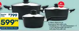 Pick n Pay 6-Piece Aluminium Cookware Set with Lids offer