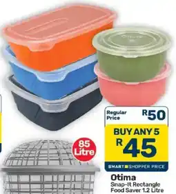 Pick n Pay Otima Snap-It Rectangle Food Saver 1.2 Litre offer