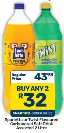 Pick n Pay Sparletta or Twist Flavoured Carbonated Soft Drink Assorted offer