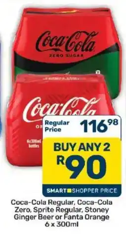 Pick n Pay Coca-Cola Regular, Coca-Cola Zero, Sprite Regular, Stoney Ginger Beer or Fanta Orange offer