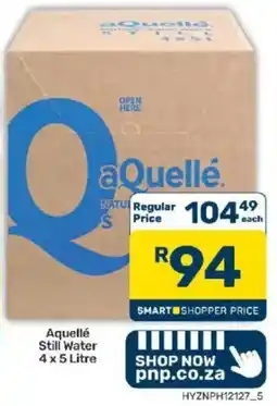 Pick n Pay aQuellé Still Water offer