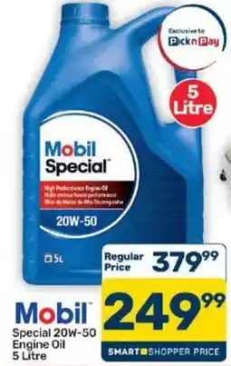 Pick n Pay Mobil Special 20W-50 Engine Oil offer