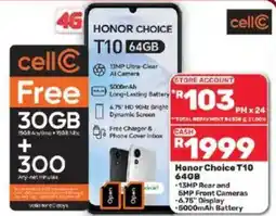 Pick n Pay Honor Choice T10 64GB offer