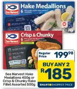 Pick n Pay Sea Harvest Hake Medallions or Crisp & Chunky Hake Fillet Assorted offer