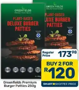 Pick n Pay Greenfields Plant-Based Deluxe Burger Patties offer