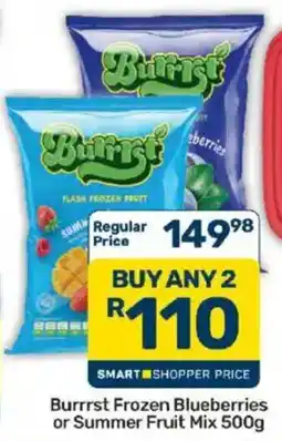 Pick n Pay Burrst Frozen Blueberries or Summer Fruit Mix offer